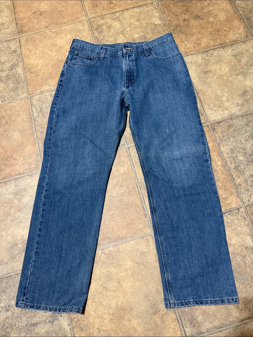 Carhartt Men's Straight Leg Jeans in Dark Blue